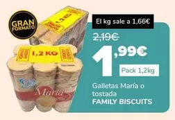 Oferta de Family Biscuits - Galletas Maria O Tostada por 1,99€ en Supeco