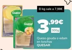 Oferta de Quesar - Queso Gouda O Edam En Lonchas por 3,99€ en Supeco