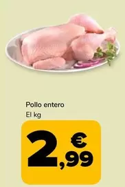 Oferta de Pollo Entero por 2,99€ en Supeco