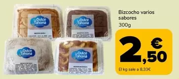 Oferta de Bizcocho Varios Sabores por 2,5€ en Supeco