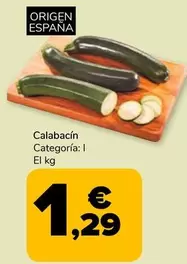 Oferta de Calabacín Categoría: I  por 1,29€ en Supeco