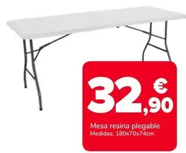 Oferta de Mesa Resina Plegable por 32,9€ en Supeco