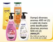Oferta de Amalfi - Xampú Diverses Aromes O Sabó De Mans Amb Dosificador Diverses Aromes por 0,9€ en Supeco