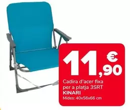 Oferta de Kinari - Cadira D'Acer Fixa Per A Platja 3SRT por 11,9€ en Supeco