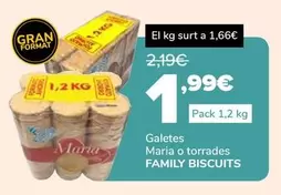 Oferta de Family Biscuits - Galetes Maria O Torrades por 1,99€ en Supeco