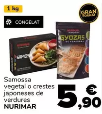Oferta de Nurimar - Samossa Vegetal O Crestes Japoneses De Verdures por 5,9€ en Supeco