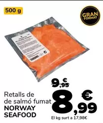Oferta de Norway Seafood - Retalls De De Salmó Fumat por 8,99€ en Supeco