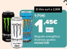 Oferta de Monster - Beguda Energetica Diversos Gustos por 1,45€ en Supeco