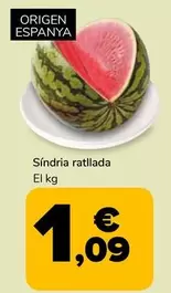 Oferta de Síndria Ratllada por 1,09€ en Supeco