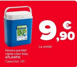 Oferta de Atlantic - Nevera Portàtil Rígida Color Blau por 9,9€ en Supeco