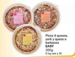 Oferta de Easy - Pizza 4 Quesos, York Y Queso O Barbacoa por 0,9€ en Supeco