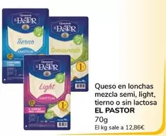 Oferta de El Pastor - Queso En Lonchas Mezcla Semi, Light, Tierno O Sin Lactosa por 0,9€ en Supeco