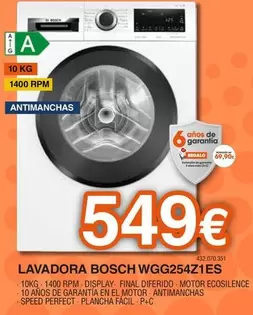 Oferta de Bosch - Lavadora Wgg254zles por 549€ en Expert