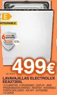 Oferta de Electrolux - Lavavajillas EEA27205L  por 499€ en Expert