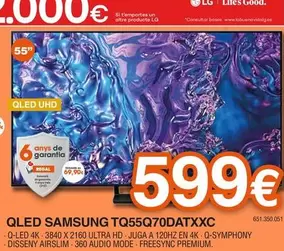 Oferta de Samsung - Qled TQ55Q70DATXXC  por 599€ en Expert