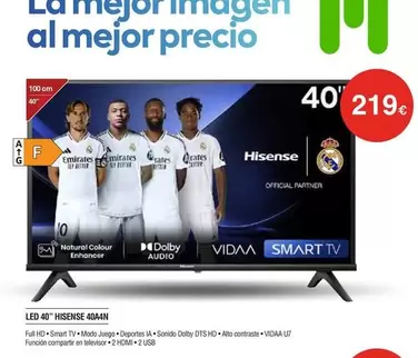 Oferta de Hisense - Led 40 40 40an por 219€ en Milar