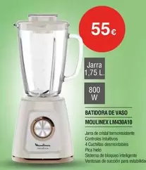 Oferta de Moulinex - Batidora De Vaso Lm430410 por 55€ en Milar