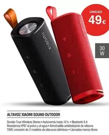 Oferta de Xiaomi - Altavoz Sound Outdoor por 49€ en Milar