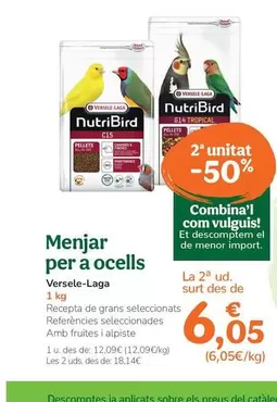 Oferta de Versele Laga - Menjar Per A Ocells por 12,09€ en Tiendanimal
