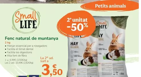 Oferta de Small Life - Fenc Natural De Muntanya por 6,99€ en Tiendanimal