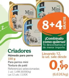 Oferta de Criadores - Humit Per A Gos por 1,49€ en Tiendanimal