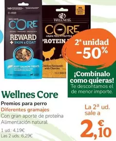 Oferta de Wellness Core - Premis Per A Gos por 4,19€ en Tiendanimal
