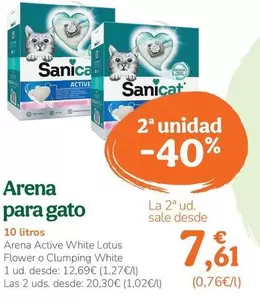 Oferta de Sanicat - Sorra Per A Gat  por 12,69€ en Tiendanimal