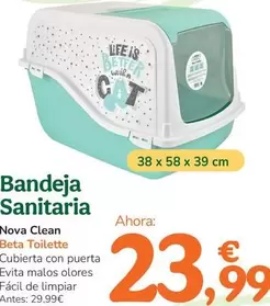 Oferta de Nova Clean - Safata Sanitària por 23,99€ en Tiendanimal
