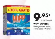 Oferta de WiPP Express - Detergente En Polvo por 9,95€ en Supermercados Lupa