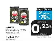 Oferta de Amstel - Cerveza Radler 0,0% Tostada por 0,76€ en Supermercados Lupa