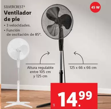 Oferta de SilverCrest - Ventilador De Pie por 14,99€ en FACTORI discount