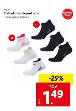 Oferta de Crivit - Calcetines Deportivos por 1,49€ en FACTORI discount