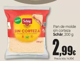 Oferta de Schär - Pan De Molde Sin Corteza por 2,99€ en Unide Market
