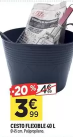Oferta de Cesto Flexible 40 L por 3,99€ en Centrakor