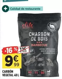 Oferta de Carbon Vegetal 40 L por 9,99€ en Centrakor