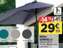 Oferta de Media Sombrilla por 29,99€ en Centrakor