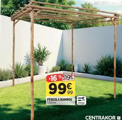 Oferta de Pérgola Bambou por 99,99€ en Centrakor