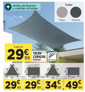 Oferta de Toldo Curacao por 29,99€ en Centrakor