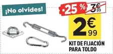 Oferta de Kit De Fijacion Para Toldo por 2,99€ en Centrakor