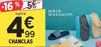 Oferta de Chanclas por 4,99€ en Centrakor