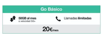 Oferta de 50gb Basico por 20€ en Orange