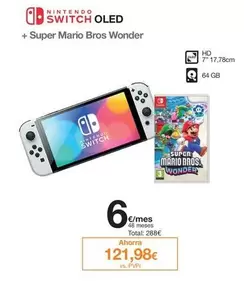 Oferta de Nintendo - Switch Oled  + Super Mario Bros Wonder  por 288€ en Orange