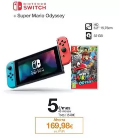 Oferta de Nintendo - + Super Mario Odyssey por 240€ en Orange