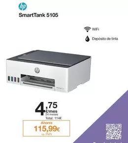 Oferta de HP - Smarttank 5105 por 115,99€ en Orange