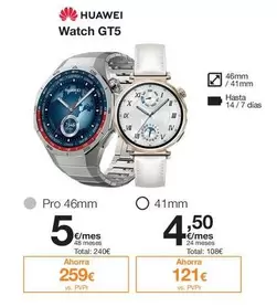 Oferta de Huawei - Watch GT5 por 121€ en Orange