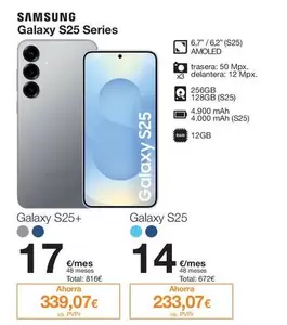 Oferta de Samsung - Galaxy S25 Series por 17€ en Orange