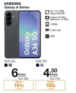 Oferta de Samsung - Galaxy A Series por 6€ en Orange
