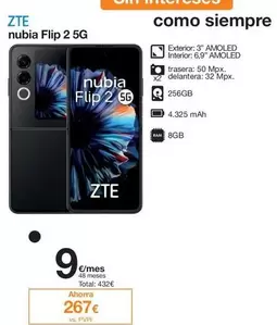 Oferta de ZTE - Nubia Flip 2 5G por 432€ en Orange