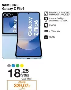 Oferta de Total - Galaxy Z Flip6 por 18,25€ en Orange