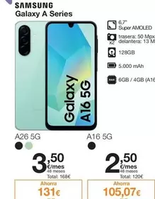 Oferta de Samsung - Galaxy A Series por 3,5€ en Orange